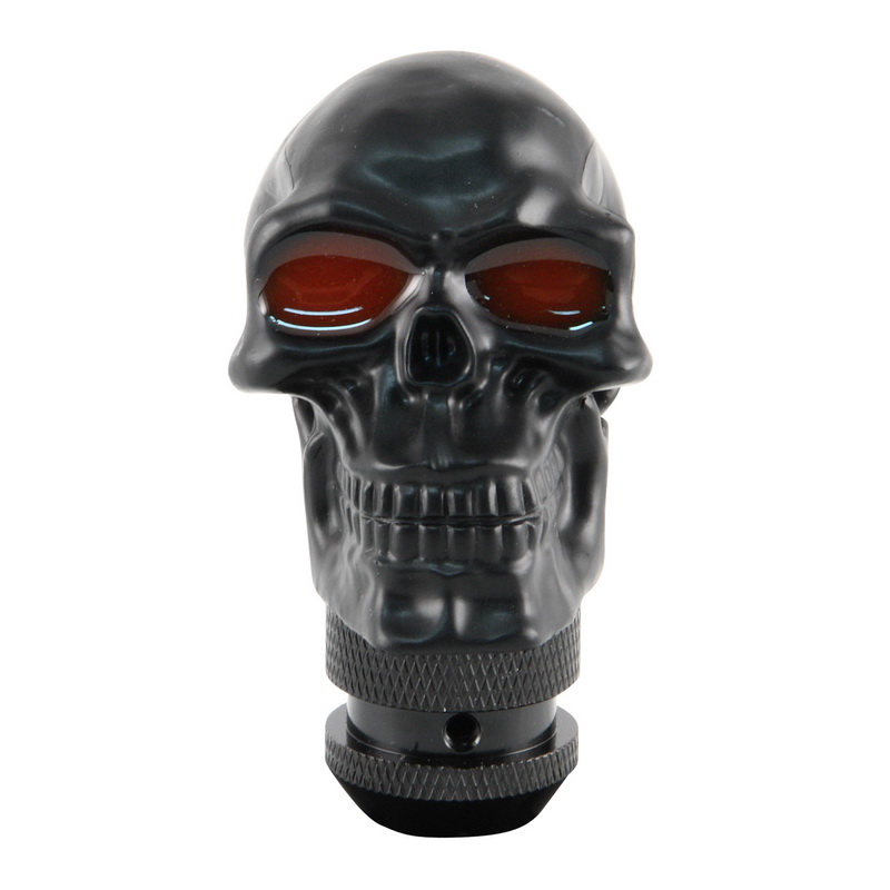 Yellow Skull 5 American Shifter 118526 Red Stripe Shift Knob with M16 x 1.5 Insert