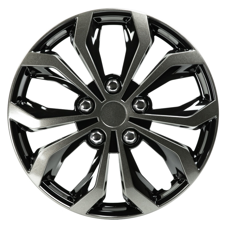 chrome ring Set wheel covers Spyder 16-inch white