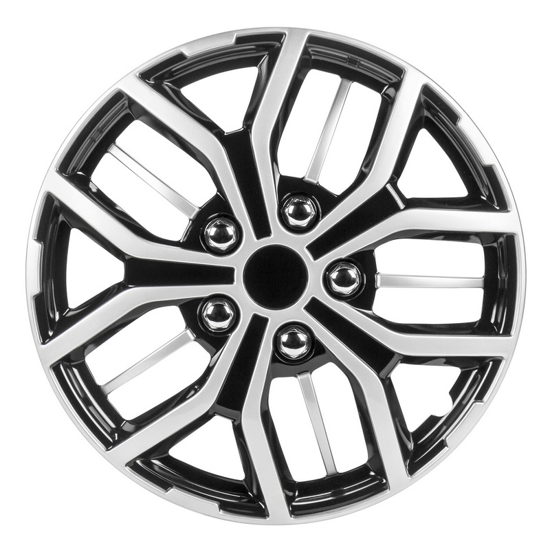 Pilot WH553-16S-BS Universal Fit Spyder Black/Silver Finish 16 Inch Wheel Covers 